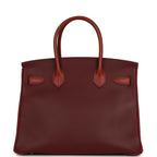 Hermes Birkin 30 Rouge H Sombrero, Epsom and Clemence Palladium Hardware
