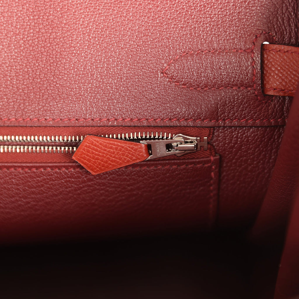 Hermes Birkin 30 Rouge H Sombrero, Epsom and Clemence Palladium Hardware