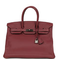 Hermes Birkin 35 Bois De Rose Clemence Palladium Hardware