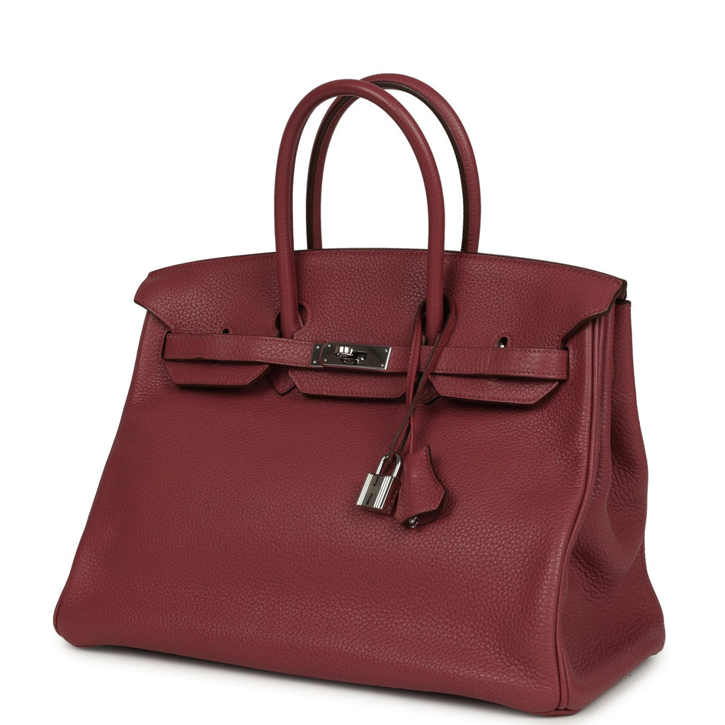 Hermes Birkin 35 Bois De Rose Clemence Palladium Hardware