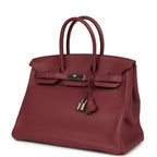 Hermes Birkin 35 Bois De Rose Clemence Palladium Hardware