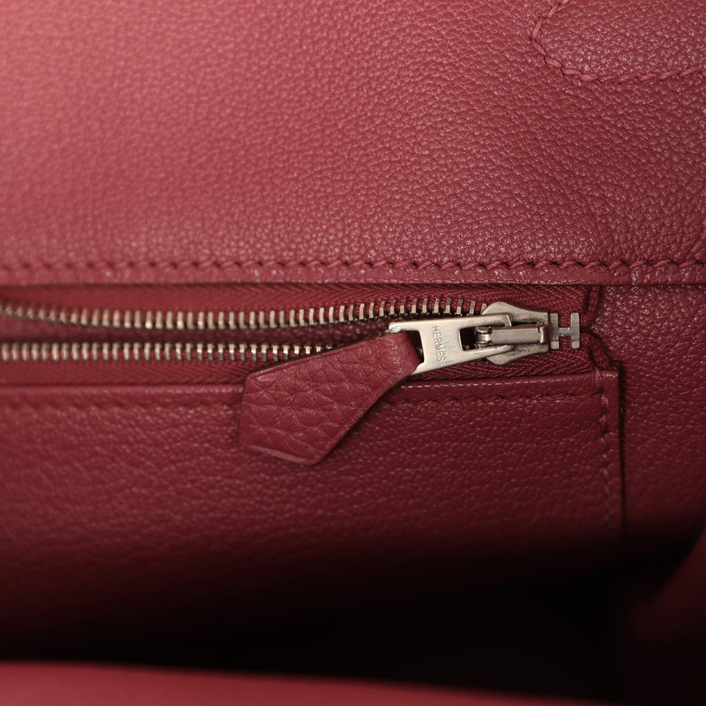 Hermes Birkin 35 Bois De Rose Clemence Palladium Hardware