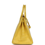 Hermes Birkin 35 Mimosa Matte Alligator Palladium Hardware