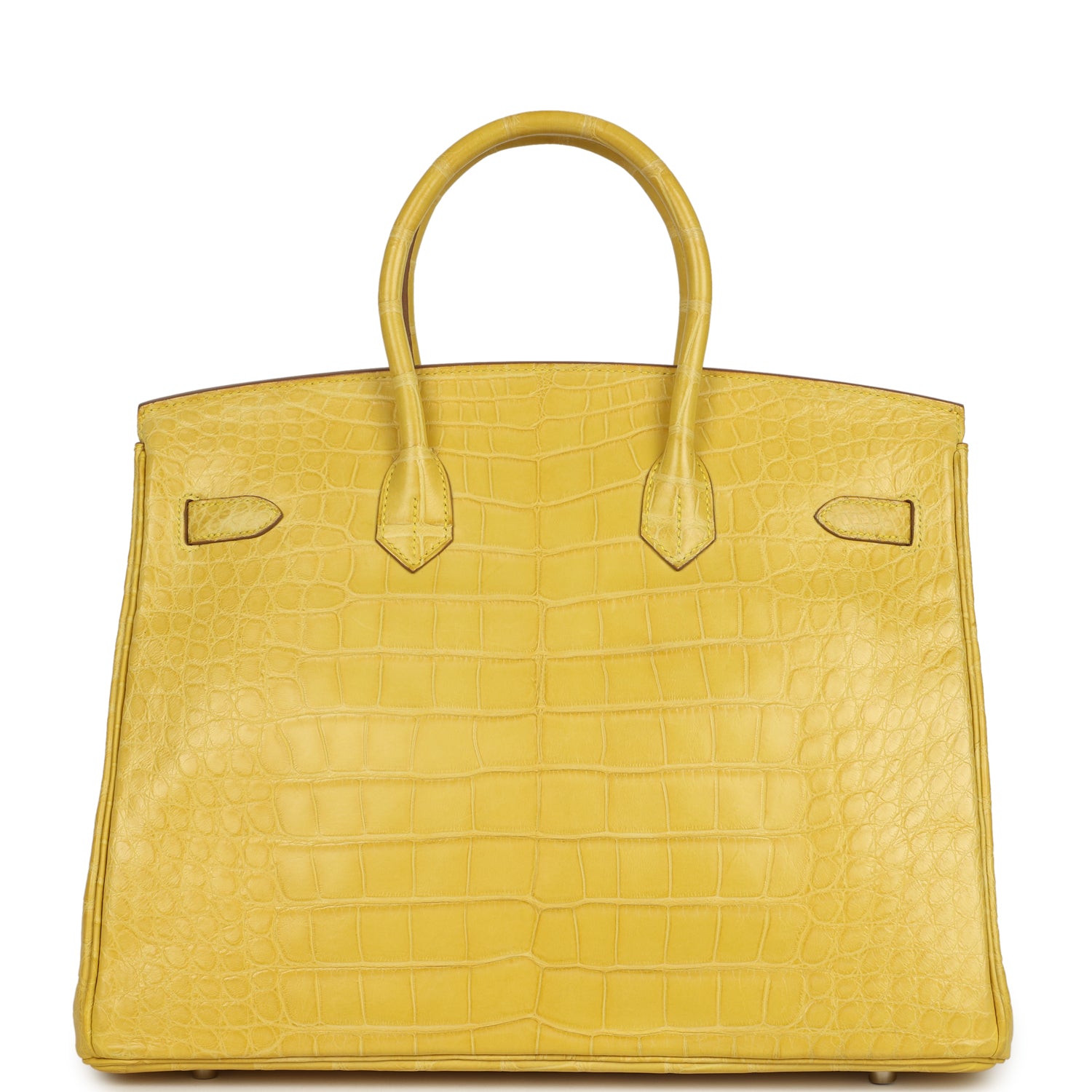 Hermes Birkin 35 Mimosa Matte Alligator Palladium Hardware