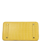 Hermes Birkin 35 Mimosa Matte Alligator Palladium Hardware