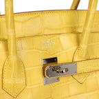 Hermes Birkin 35 Mimosa Matte Alligator Palladium Hardware