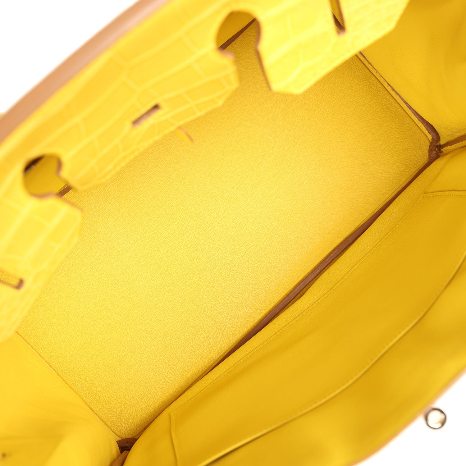 Hermes Birkin 35 Mimosa Matte Alligator Palladium Hardware