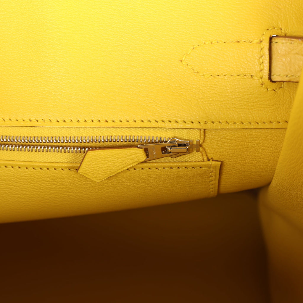 Hermes Birkin 35 Mimosa Matte Alligator Palladium Hardware