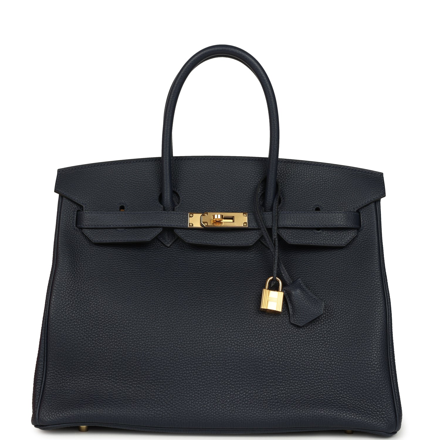 Hermes Birkin 35 Bleu Nuit Togo Gold Hardware