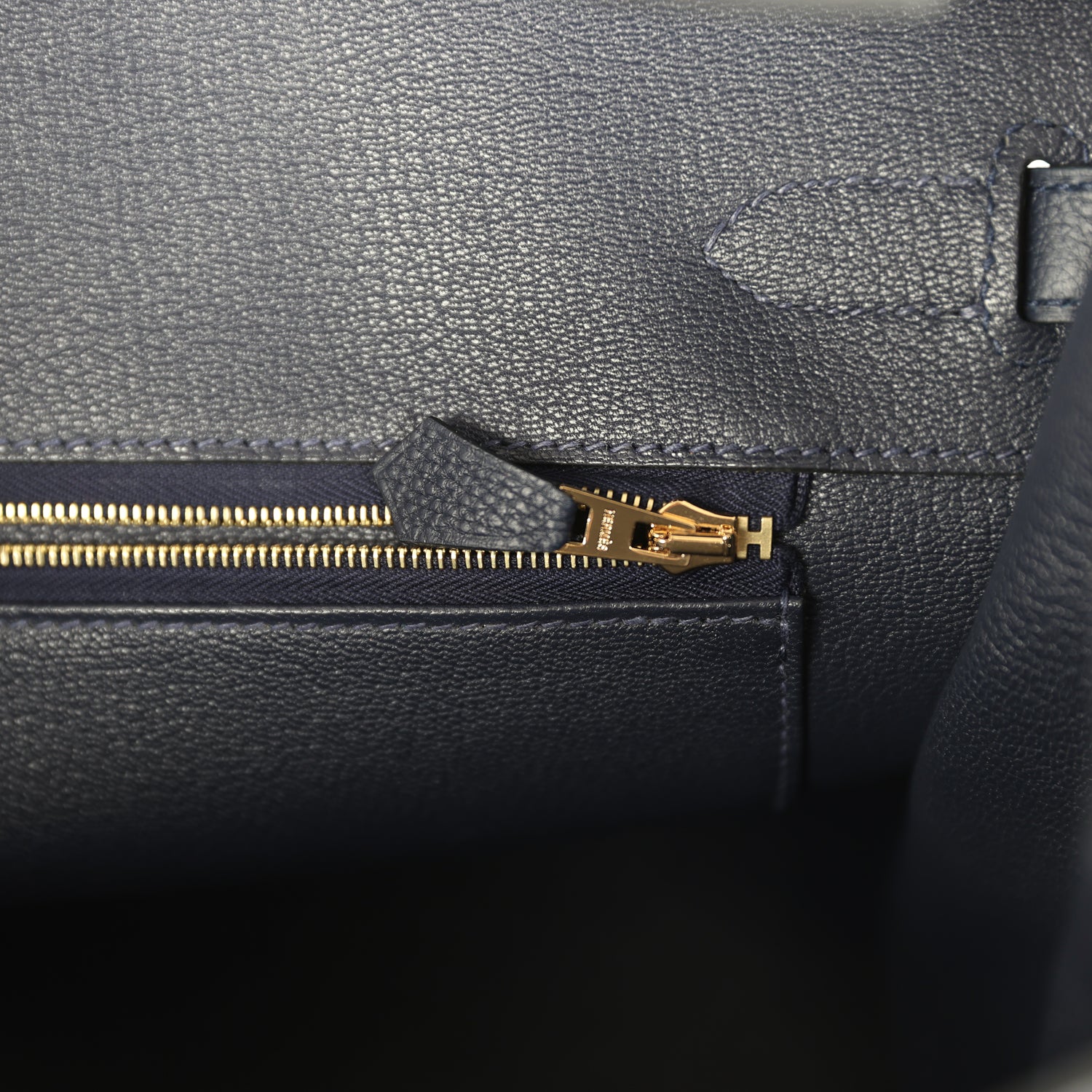 Hermes Birkin 35 Bleu Nuit Togo Gold Hardware