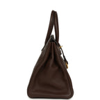 Hermes Birkin 35 Cacao Clemence Gold Hardware