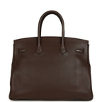 Hermes Birkin 35 Cacao Clemence Gold Hardware