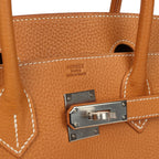 Hermes Birkin Sellier 30 Naturel Sable Vache Naturel Graine Palladium Hardware