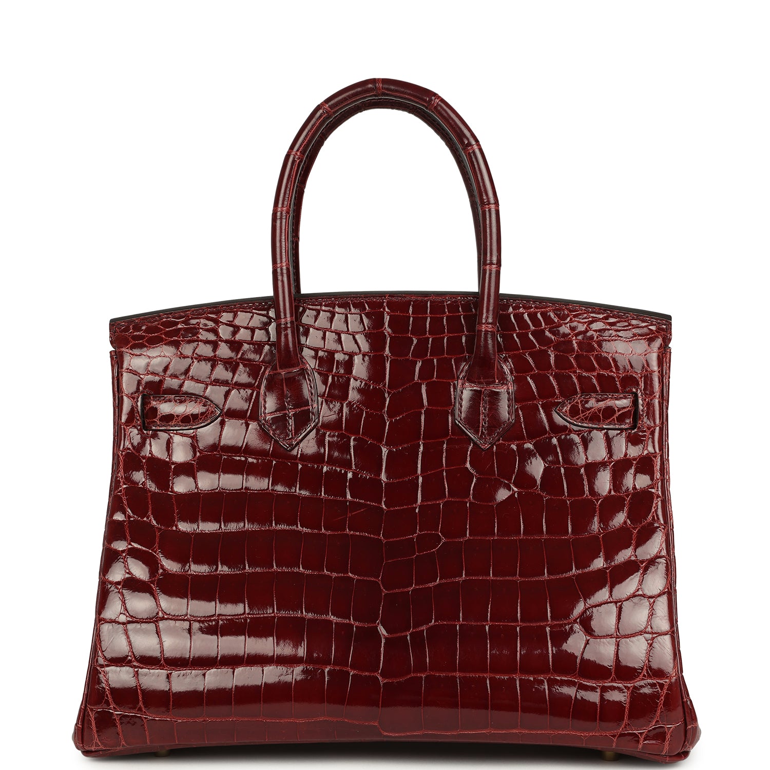 Hermes Birkin 30 Bourgogne Shiny Niloticus Crocodile Gold Hardware