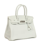 Hermes Special Order (HSS) Birkin 30 White Clemence Brushed Palladium Hardware