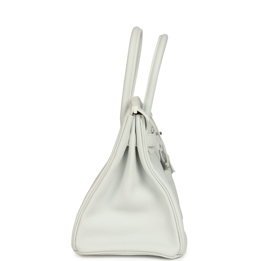 Hermes Special Order (HSS) Birkin 30 White Clemence Brushed Palladium Hardware