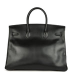 Vintage Hermes Birkin 35 Black Box Gold Hardware