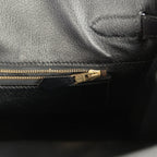 Vintage Hermes Birkin 35 Black Box Gold Hardware