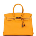 Hermes Birkin 35 Jaune D'or Candy Epsom Palladium Hardware