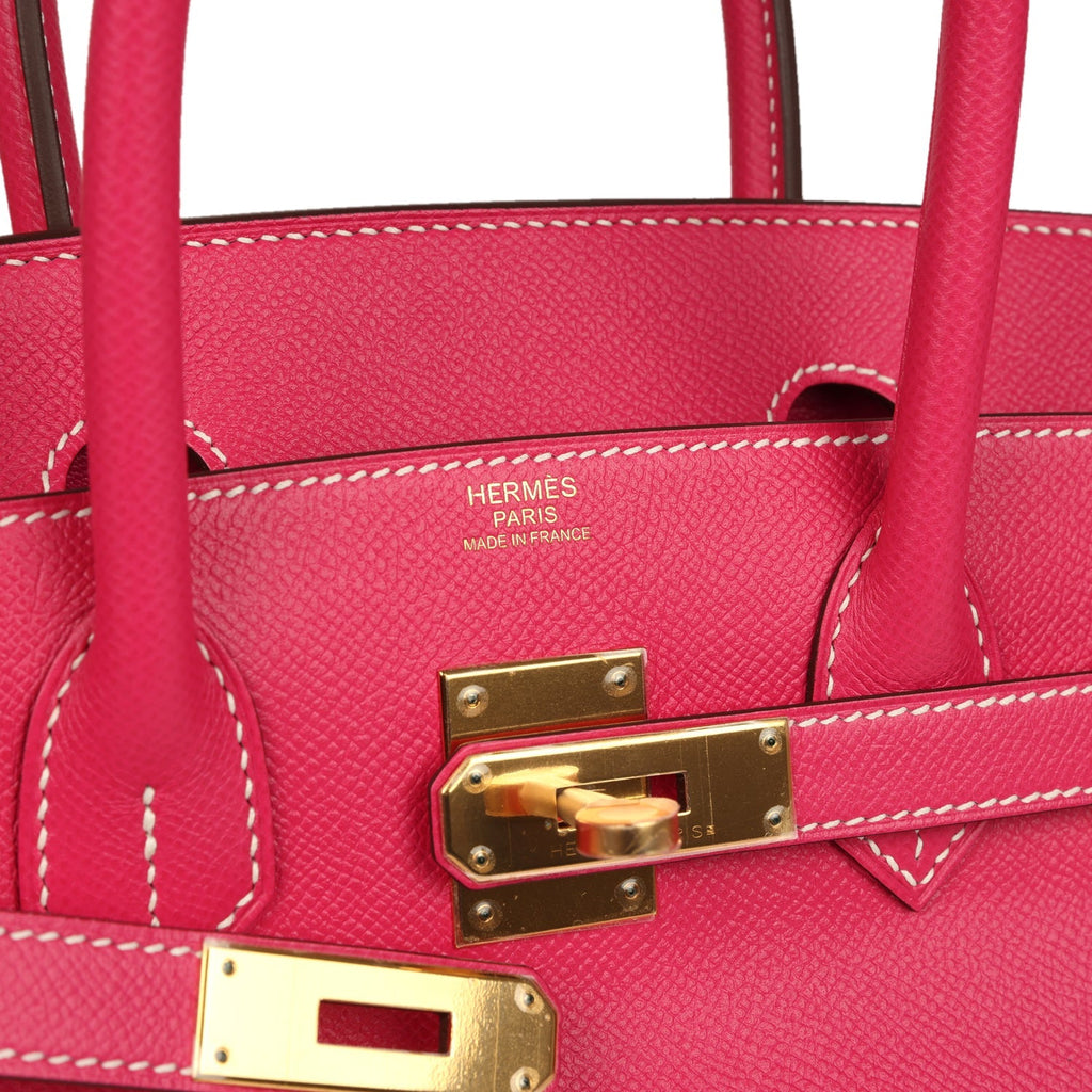 Hermes Birkin 30 Rose Tyrien Epsom Gold Hardware