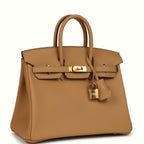 Hermes Birkin 25 Biscuit Swift Gold Hardware