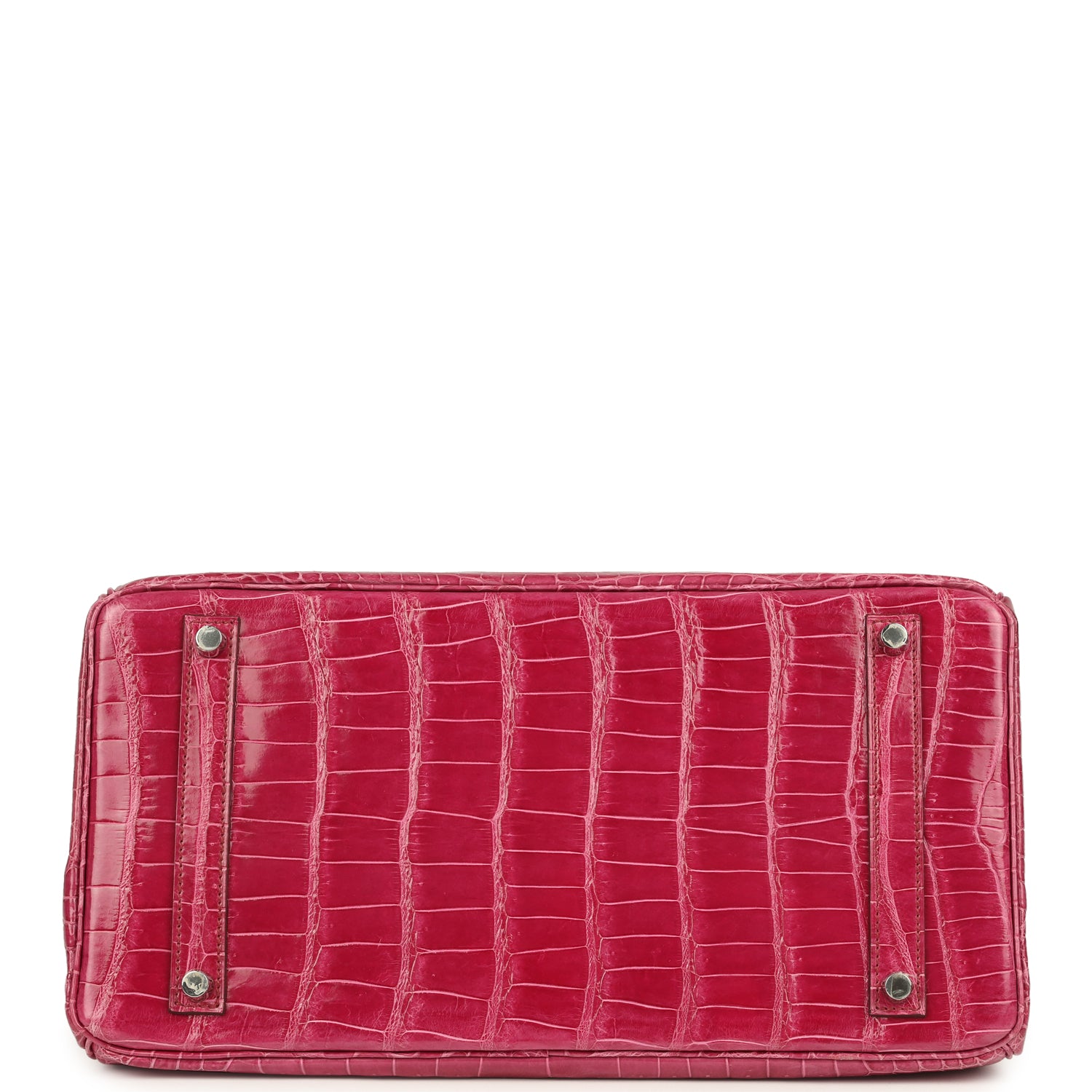 Hermes Birkin 35 Rose Tyrien Shiny Porosus Crocodile Palladium Hardware