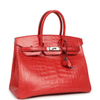 Hermes Birkin 35 Bougainvillea Matte Alligator Palladium Hardware
