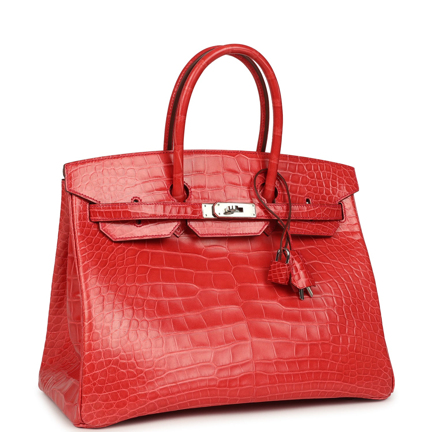 Hermes Birkin 35 Bougainvillea Matte Alligator Palladium Hardware