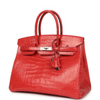 Hermes Birkin 35 Bougainvillea Matte Alligator Palladium Hardware