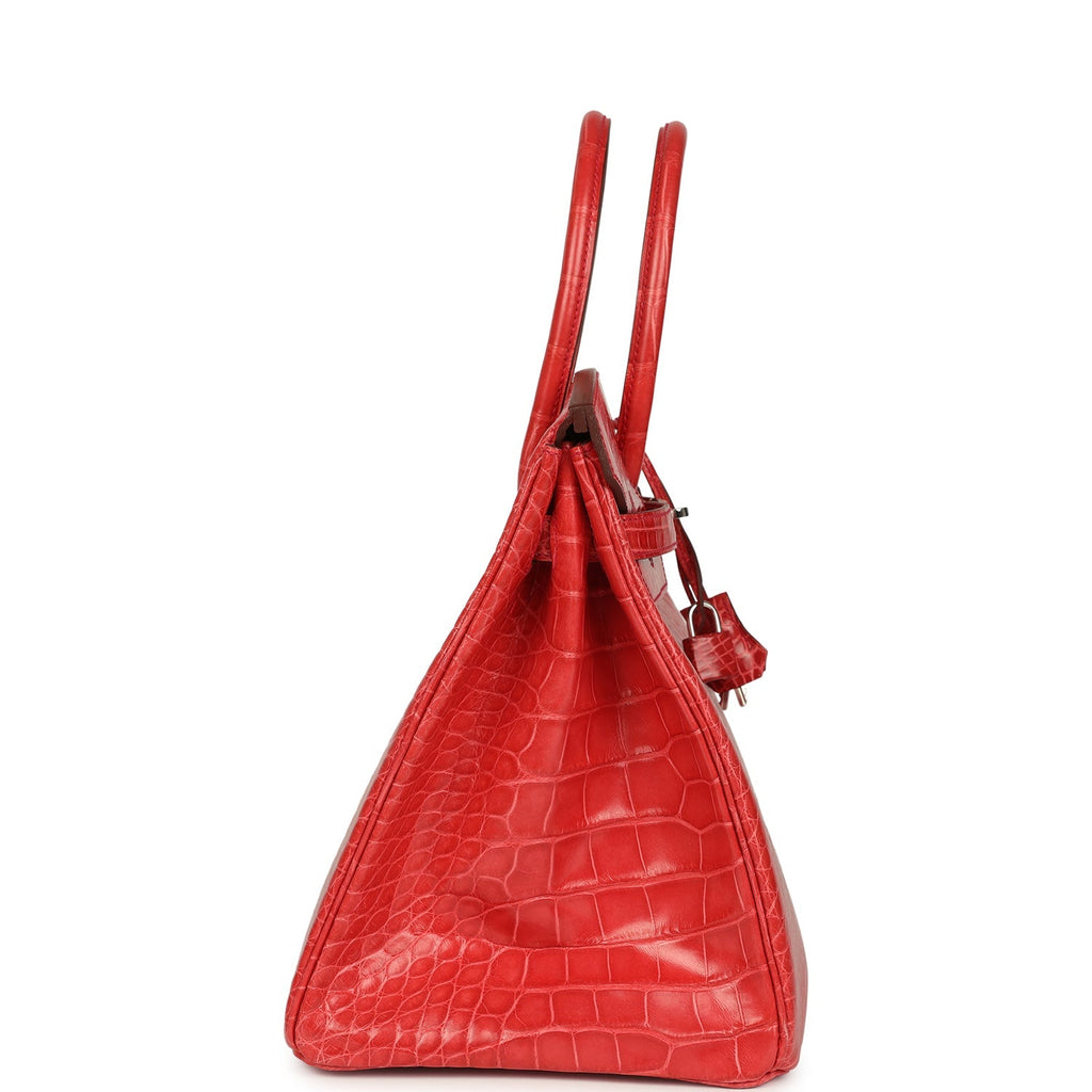 Hermes Birkin 35 Bougainvillea Matte Alligator Palladium Hardware