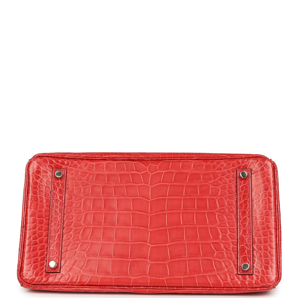 Hermes Birkin 35 Bougainvillea Matte Alligator Palladium Hardware