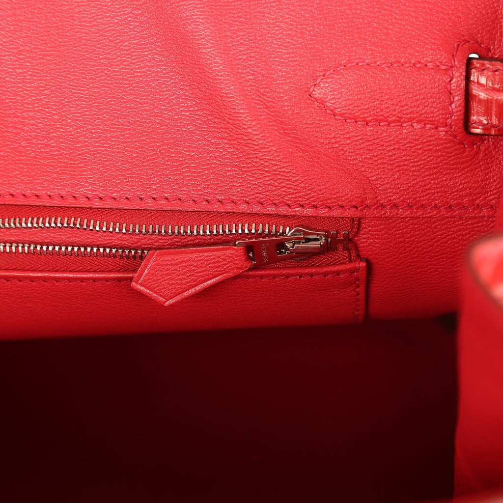 Hermes Birkin 35 Bougainvillea Matte Alligator Palladium Hardware