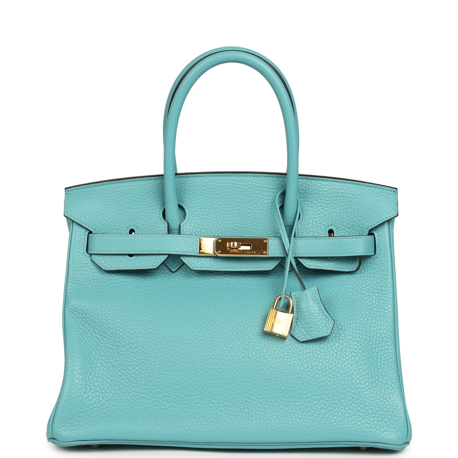 Hermes Birkin 30 Bleu Saint-Cyr Clemence Gold Hardware