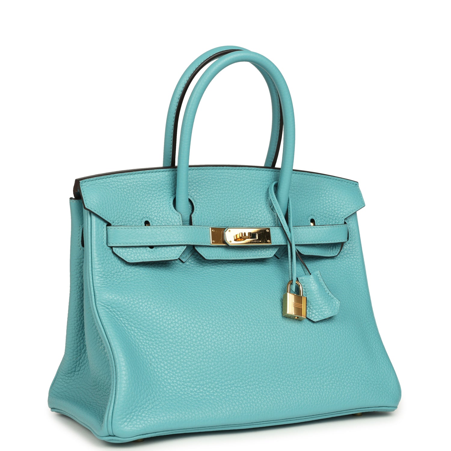 Hermes Birkin 30 Bleu Saint-Cyr Clemence Gold Hardware