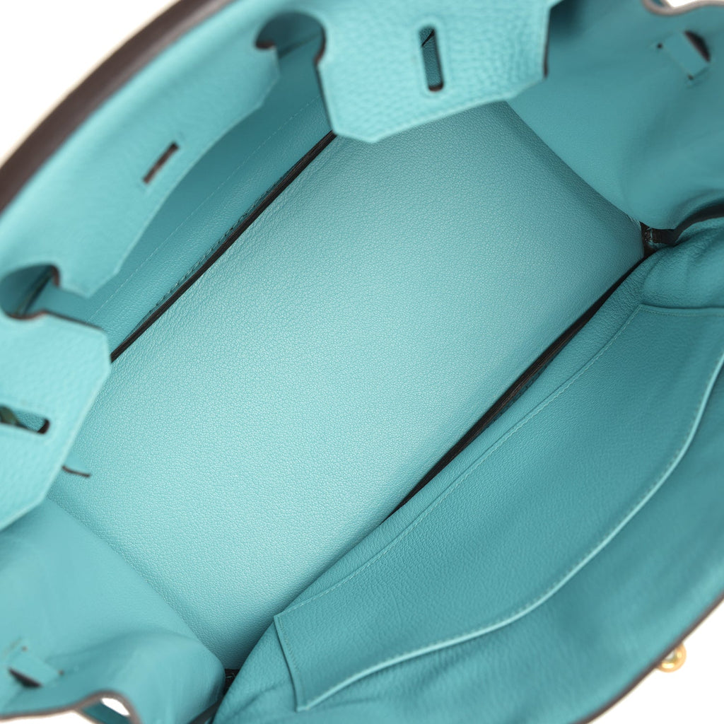 Hermes Birkin 30 Bleu Saint-Cyr Clemence Gold Hardware