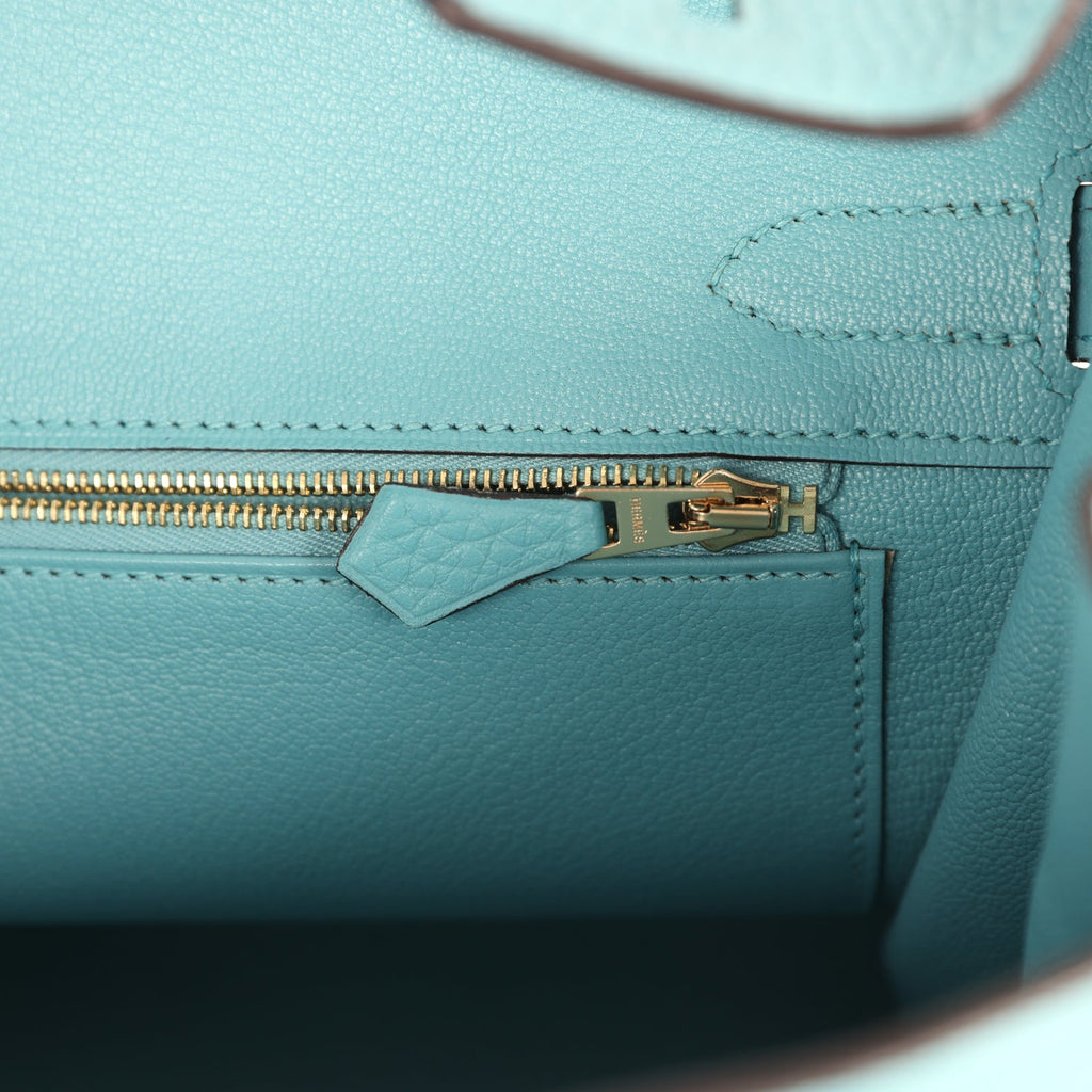 Hermes Birkin 30 Bleu Saint-Cyr Clemence Gold Hardware