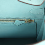 Hermes Birkin 30 Bleu Saint-Cyr Clemence Gold Hardware