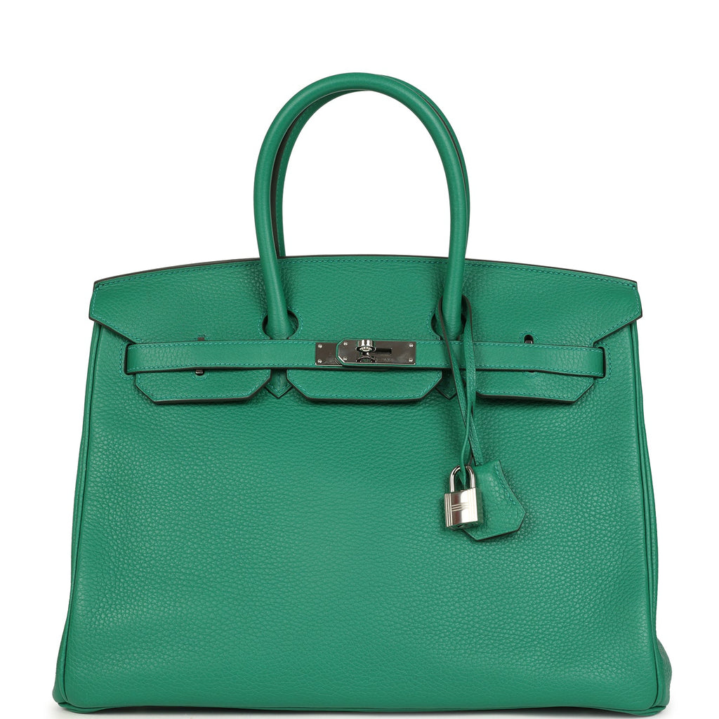Hermes Birkin 35 Vert Vertigo Verso Clemence Palladium Hardware