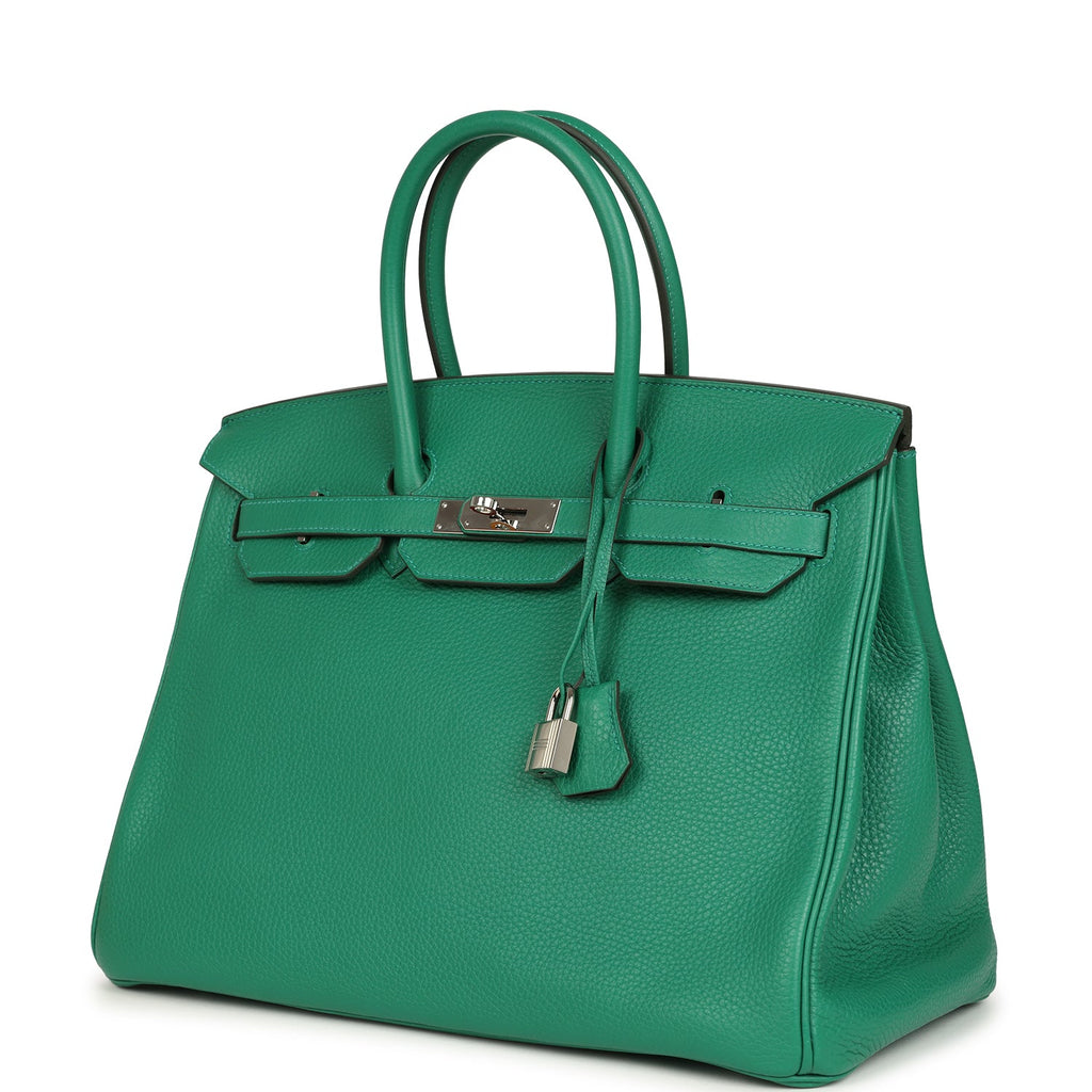 Hermes Birkin 35 Vert Vertigo Verso Clemence Palladium Hardware