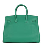Hermes Birkin 35 Vert Vertigo Verso Clemence Palladium Hardware