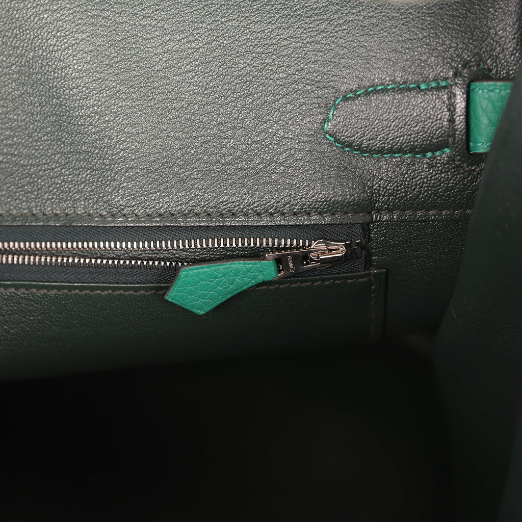 Hermes Birkin 35 Vert Vertigo Verso Clemence Palladium Hardware