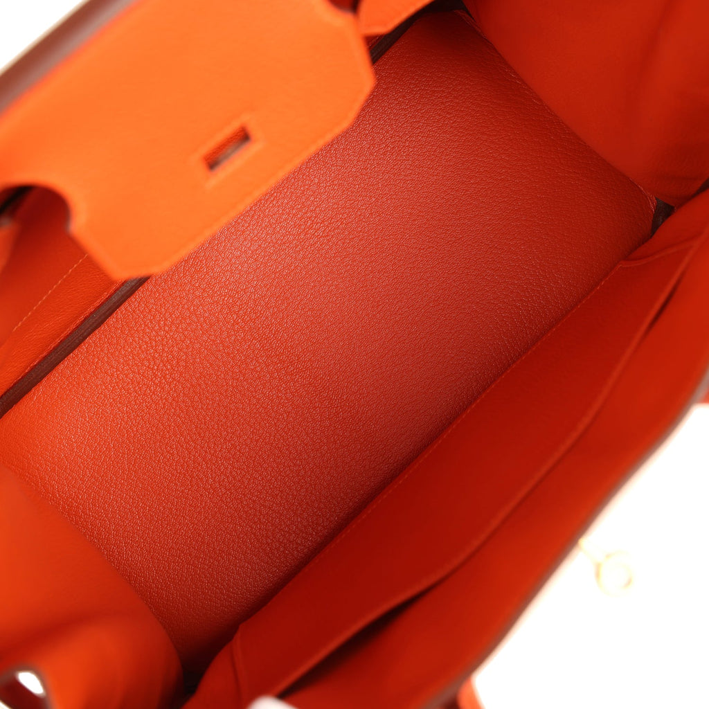 Hermes Birkin 30 Feu Togo Gold Hardware