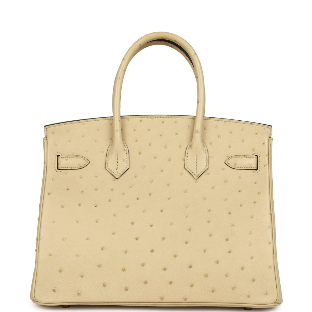 Hermes Birkin 30 Parchemin Ostrich Rose Gold Hardware