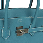 Hermes Birkin 35 Blue Jean Togo Palladium Hardware