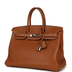 Hermes Birkin 35 Gold Togo Palladium Hardware