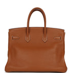 Hermes Birkin 35 Gold Togo Palladium Hardware