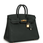 Hermes Birkin 25 Vert Fonce Togo Gold Hardware