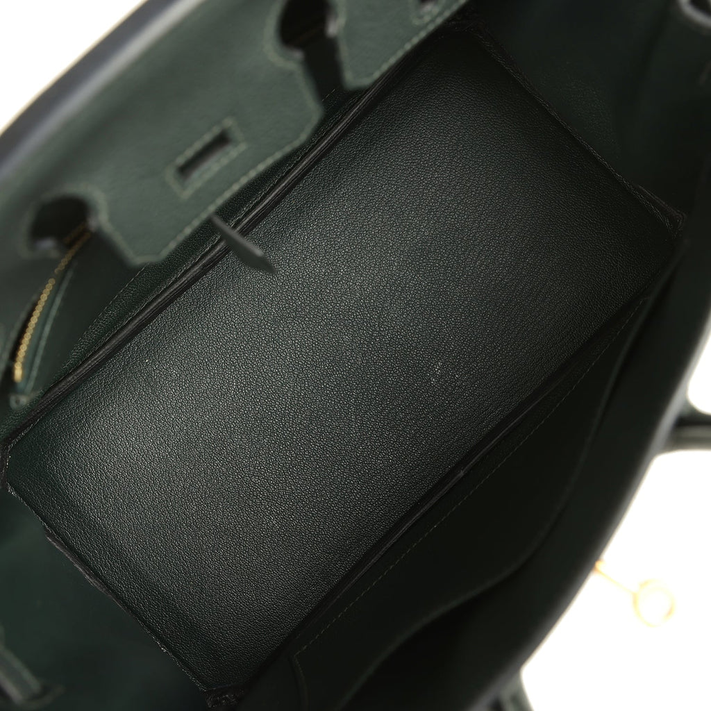 Hermes Birkin 25 Vert Fonce Togo Gold Hardware