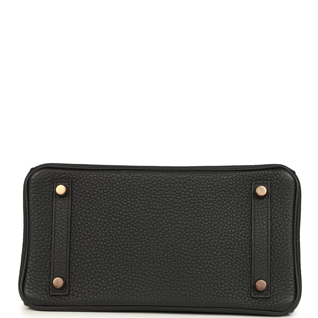 Hermes Birkin 25 Black Togo Rose Gold Hardware