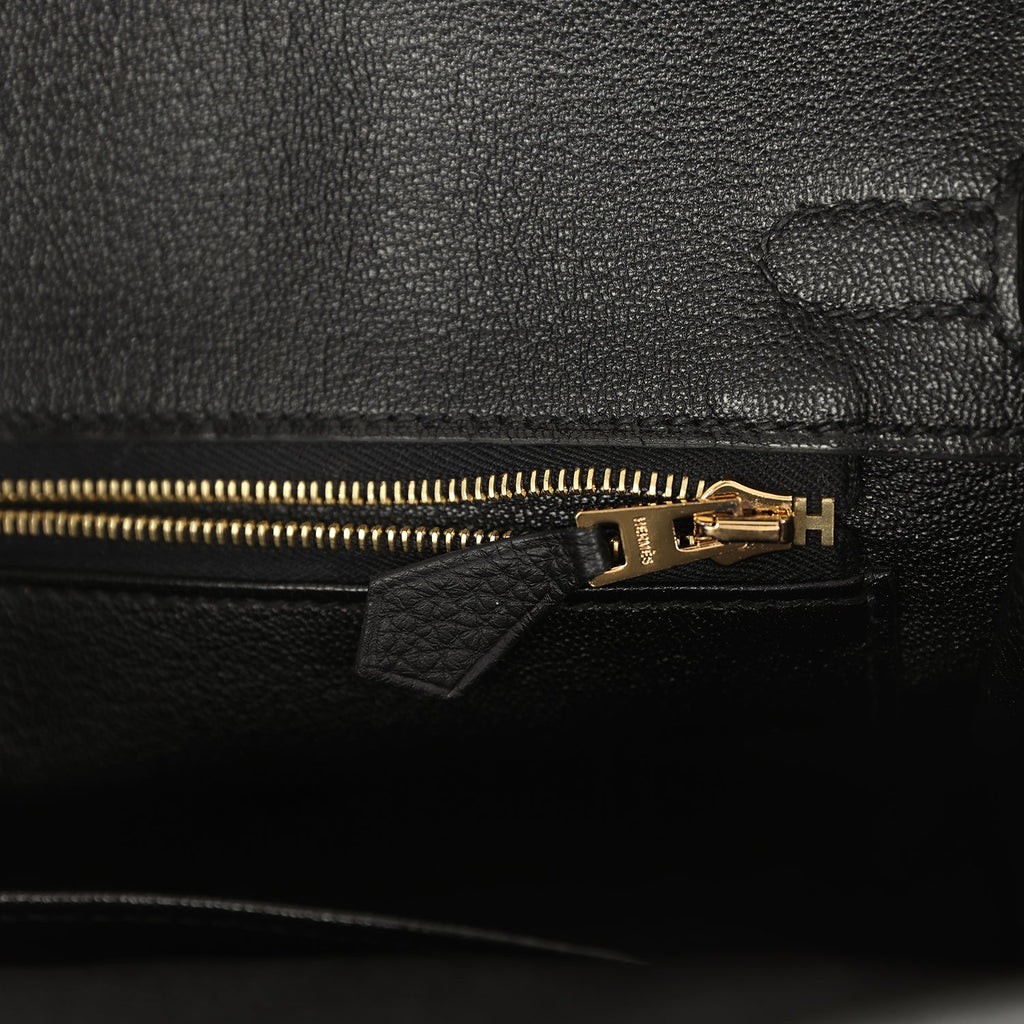 Hermes Birkin 25 Black Togo Rose Gold Hardware